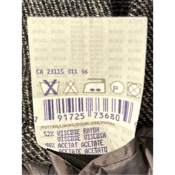 BOSS Hugo Boss Mens 100% Wool Peacoat - Picture 7 of 7